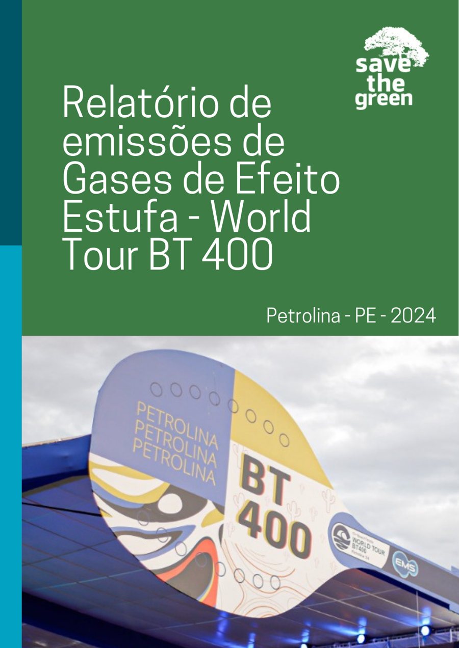 Capa do Relatório de Emissões de GEE — World Tour BT400, Petrolina 2024